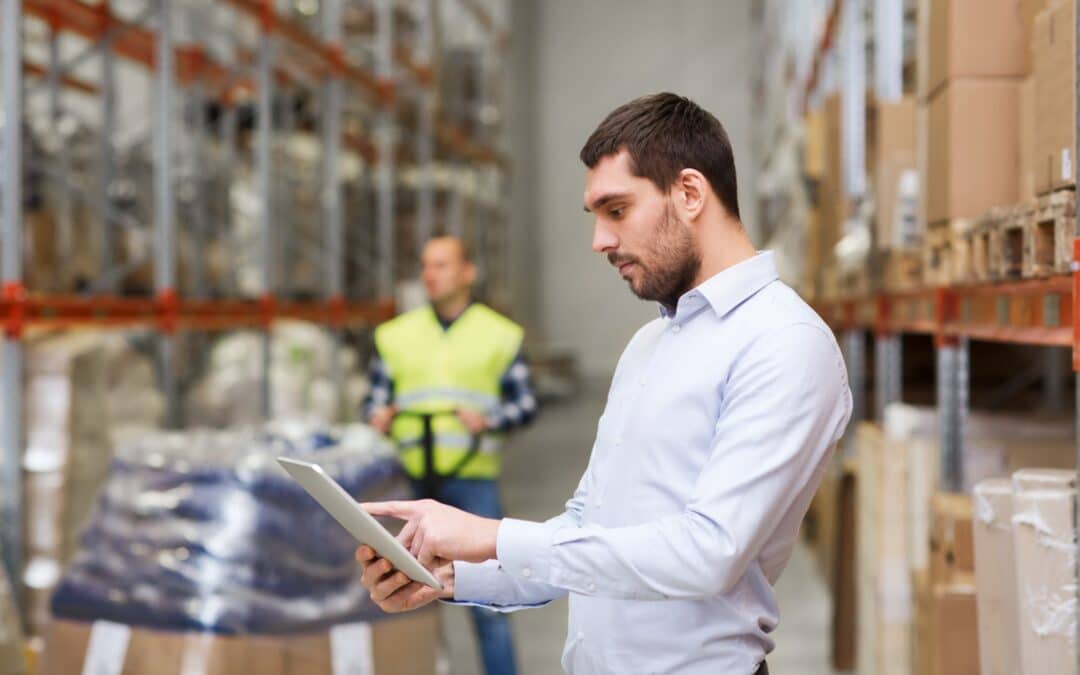 warehouse manager working in warehouse